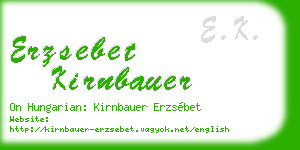 erzsebet kirnbauer business card